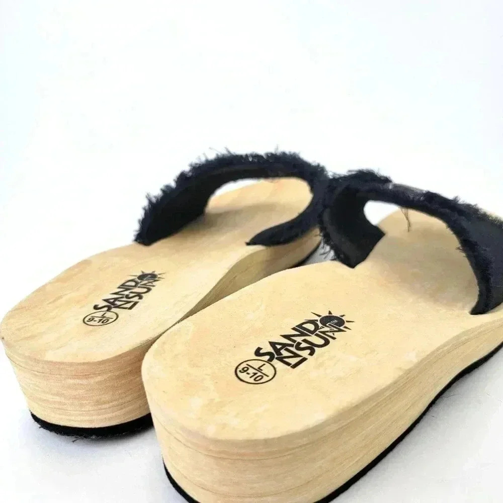 Sand N Sun Chunky Wedge Sandals - 9/10 - Picture 7 of 7